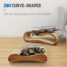 Load image into Gallery viewer, FluffyDream 2 in 1 Cat Scratcher Cardboard Lounge Bed, Scratching Post, Durable
